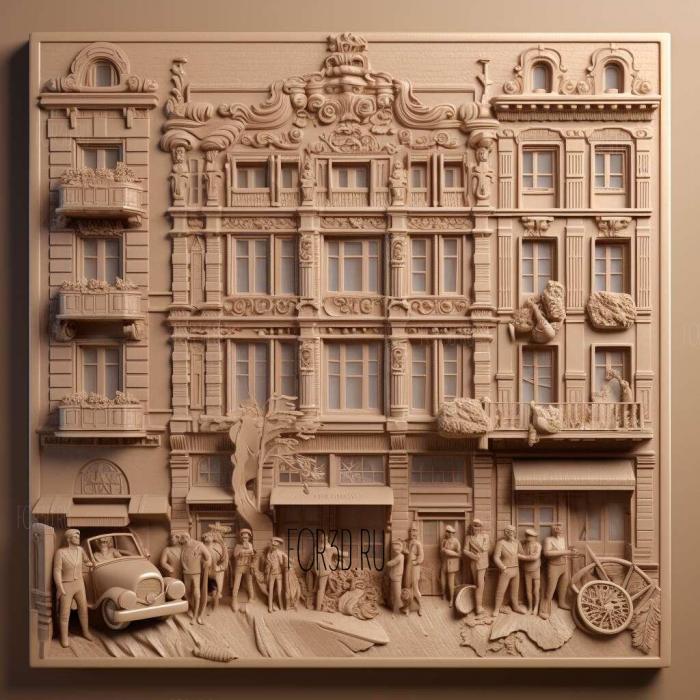 grand budapest 4 stl model for CNC